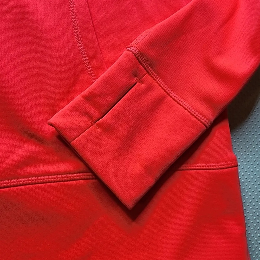 Nike Hoodie Womens XS Pink Sweatshirt Therma Fit Pullover Spell Out Swoosh - Picture 3 of 4